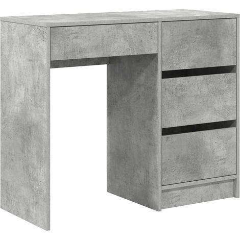Maison Exclusive - Schreibtisch Beton Grau 90 x 37,5 x 75 cm Holz