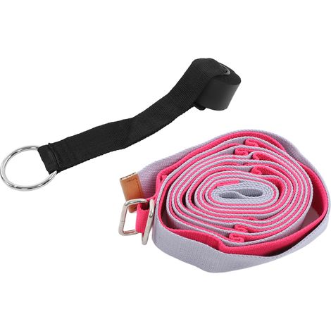 Sangle d'étirement Yoga Ceinture Fitness pour Gymnastique et Danse Rouge