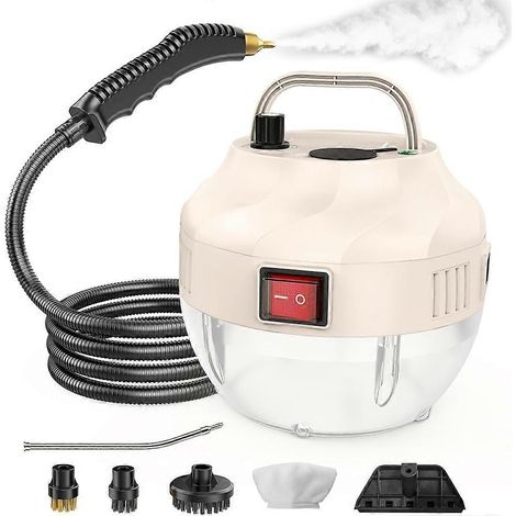 Dampfreiniger, Aufheizzeit: 15 Sekunden, 1-Liter-Wassertank, Leistung: 3800 W, 6 Geschwindigkeitsstufen, für Böden, Küche, Fenster und Autos (europäischer Stecker). (1/5)