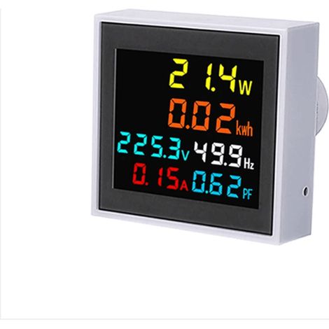 Ahlsen Medidor de pantalla de CA AC50-300V 100A voltaje Factor de potencia frecuencia Monitor de energía eléctrica amperímetro voltímetro multímetro probador (1/4)