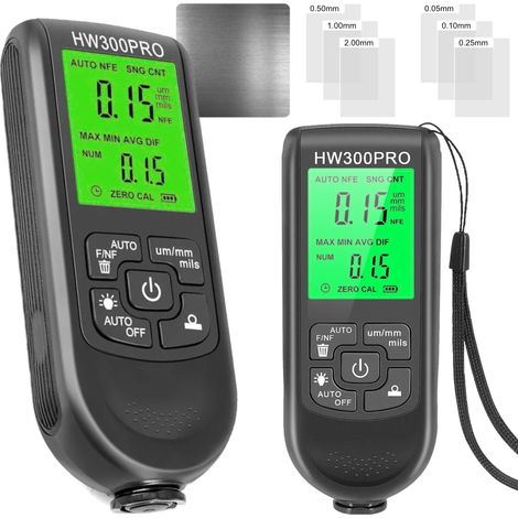 Misuratore di spessore della vernice di precisione con sonda e display LCD da 0 a 2000 µm