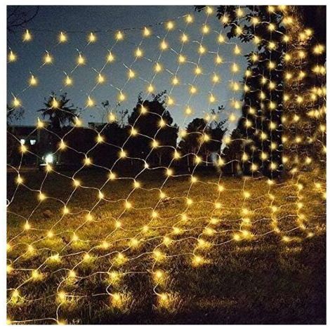 FENOPLASTICAGuirlande Lumineuses Filet,192 LED Filet Lumineux 3M X 2M 8 Modes énergie étanche,Dimmable pour Chambre Noël Mariage Soirée Maison Jardin,Blanc Chaud GROOFOO (1/5)