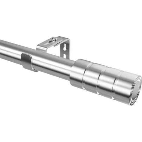 1 - Tringle à Rideaux - Barre de Fenêtre - Longueur Réglable 84x150cm - Support Tissus Lourds jusqu&39à 10kg - Pour Salon Chambre Cuisine - Argent - Diamètre 25mm