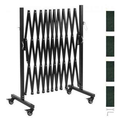 Scherengitter Ausziehbar Absperrgitter mit Feststellbaren Rollen Scherensperre Max. 3,37 m Verstellbar, Outdoor Mobiles Schutzgitter für Warnwirkung Metallbarrikade für Außenbereich & Industrie (1/5)