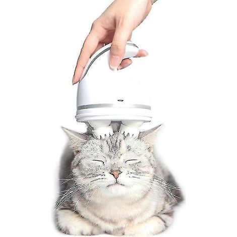 Masseur de tête électrique pour animaux de compagnie (blanc) (1/2)