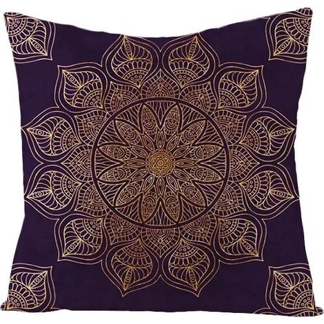 Taie D'oreiller - Coton Lin - Double Face - Pour Canapé Fauteuil Lit Voiture Intérieur Extérieur - 40x40 cm (1/5)