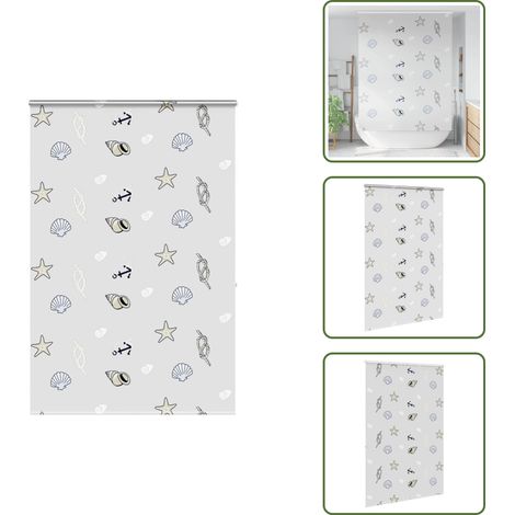 vidaXL Store enrouleur de douche avec cassette largeur du tissu 146 cm (1/5)