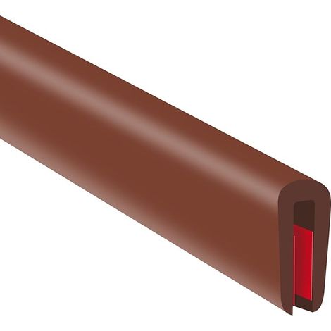 Garniture de Bord en Caoutchouc Flexible pour Bords tranchants, Protection de Bord en U de 1 mm, Protection de Bord autocollante pour Portes de Voiture et pièces en tôle, Longueur 3 m, Marron (1/5)