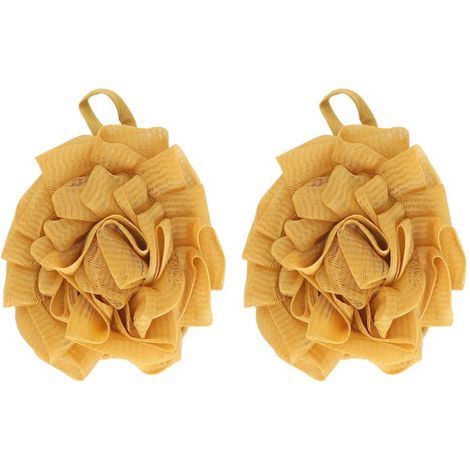 AUCUNE bouffée de bain Loofah de douche en douce, 2 pièces, boule à récurer pour hommes et femmes, lavage du beaute anti-age (1/5)