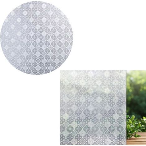 Pellicola per finestre con motivo vintage "elettricità statica", effetto vetro satinato, 40 x 300 cm, per la privacy. (1/5)