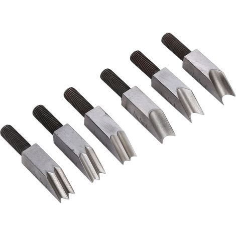 Lot de 6 têtes de coupe pour rabot à chanfreiner, lames de rechange en acier au carbone pour le travail du bois (1/5)