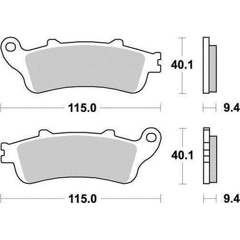 Plaquette de frein Métal Fritté Sinter Grip Maxi Scooter - R90 (1/2)