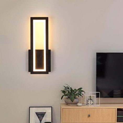 LED Wall Light Indoor, 16W 3000K Simple Square LED Wall Lamp, Decorative Indoor Wall Lights, Wall Lighting for Bedroom, Living Room, Hallway MUMU (1/4)