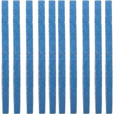 10pcs Ponçage de Bande Ponceuse Polissage Bande Abrasive Corindon Zirconium Outil de Meulage Papier de Verre bois de Polissage du bois Accessoires en Métal 457 x 13mm(40) (1/4)