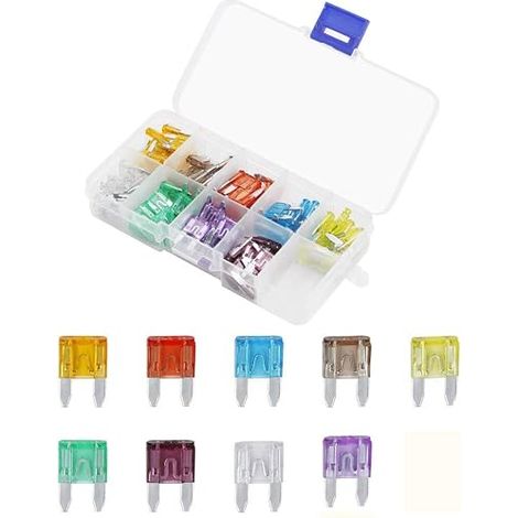90pcs Mini Car Fuses Motorcycle Fuse Set 5A 7.5A 10A 15A 20A 25A 30A 35A 40A (1/5)