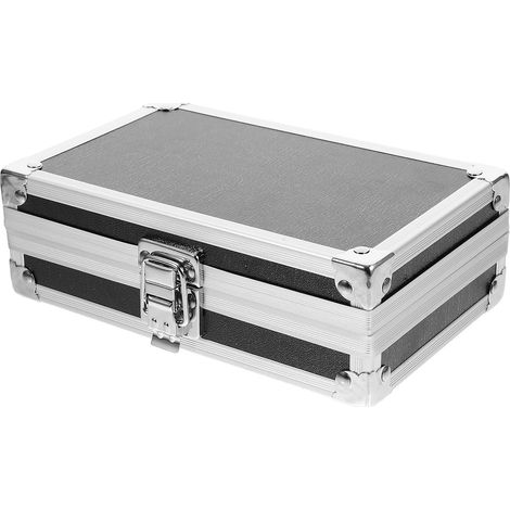 Boîte à Outils Noir Multifonction Portable en Alliage D'aluminium Coins Arrondis, Fermeture Facile et Structure Robuste, pour Voyage Extérieur et Usage Domestique (1/5)