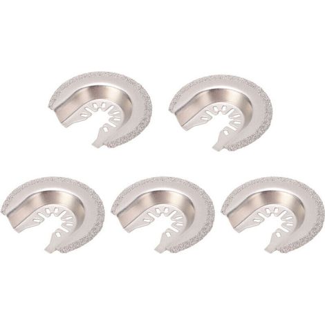 5-teiliges Universal-Set mit oszillierenden Diamant-Hartmetallsägeblättern zum Entfernen von Fugenmörteln aus Fliesen, Beton und Mauerwerk