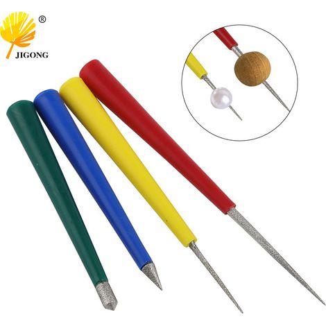 Ensemble d'outils pour le meulage des bords de bracelets et l'agrandissement des perles, comprenant plusieurs tailles pour la fabrication et le polissage des perles. (1/5)