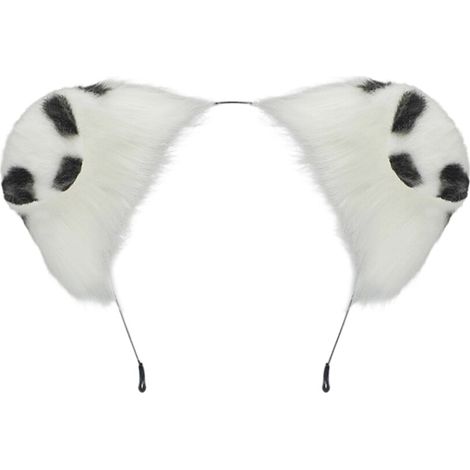 Cerchietti auricolari da donna in peluche - Cane maculato