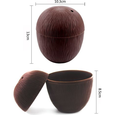 Gobelet en noix de coco pour cocktails, ambiance hawaïenne, bouteille en plastique 56 g (1/5)