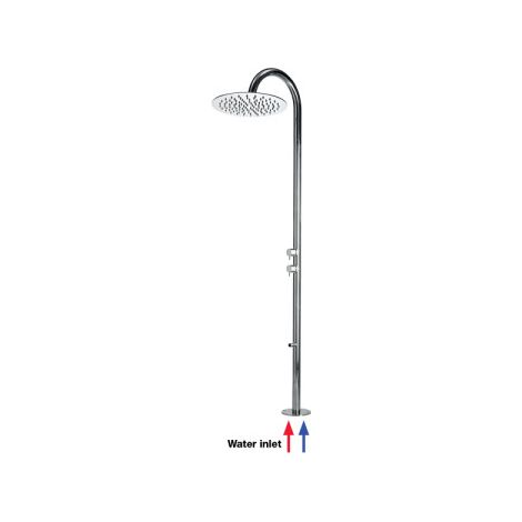 Colonne de douche extérieure à mitigeur double progressif chromé Tetis - Bossini L00389030 (1/2)