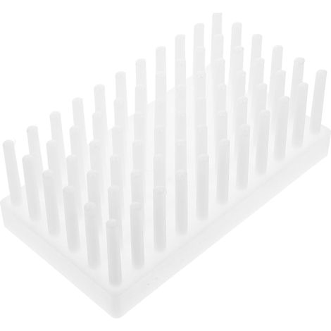 Support Design Gain de Place 66 Tiges pour Tubes à Essai en Plastique Blanc Compatible Plusieurs Tailles pour Laboratoire (1/5)