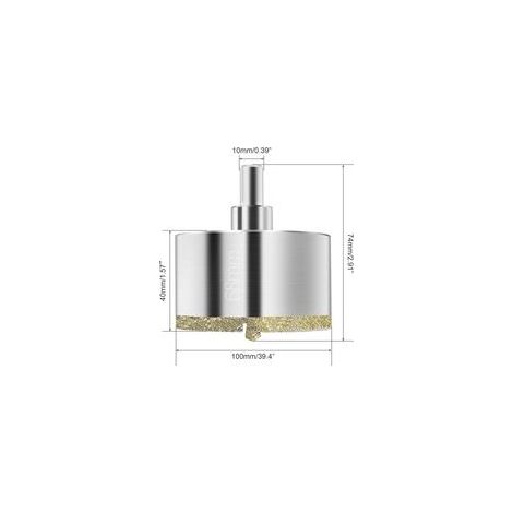 Scie Cloche Diamant 68 mm, Foret Diamant avec Foret Guidage Central, Scie Cloche Carrelage avec Revêtement de Surface en Diamant pour Coupe de Verre, Carrelage, Céramique, Marbre, Calcaire