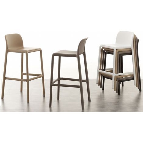 Tabouret design Lyvia-Couleur Vert olive-Hauteur d'assise 66 cm