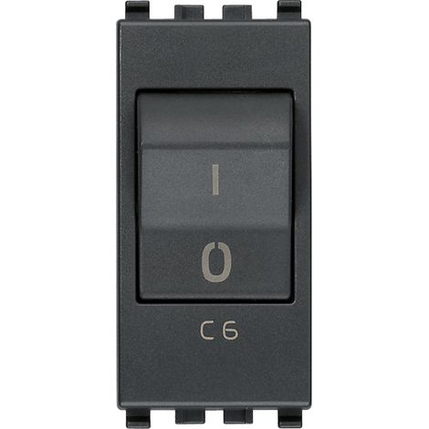 VIMAR - 20405.06 MT Interrupteur 1P+N C6 120-230V gris