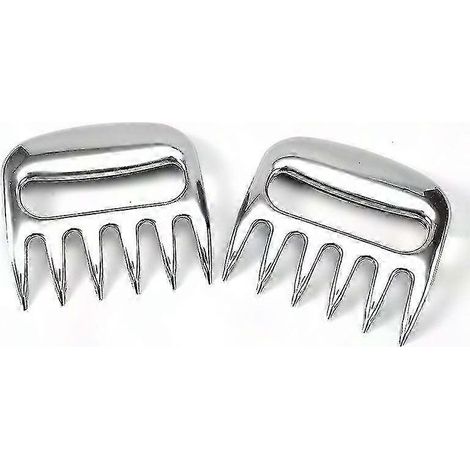 Grillzange aus Edelstahl – Robuste Grillzange zum Kochen, 2er-Set, silber (1/5)