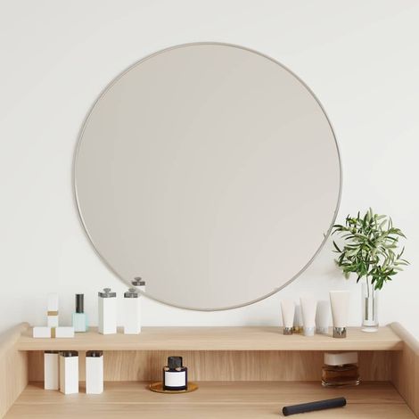 Miroir mural-Miroir Suspendu Argenté Ø 60 cm Rond 735379 (1/5)