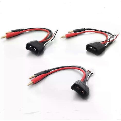 Traxxas TRX ID-kompatibles Ladekabel für 4S/3S/2S LiPo-Akkus mit Bullet-Stecker auf 4-mm-Bananenstecker, passend für TRX RC-Cars – JXLGV (1/5)