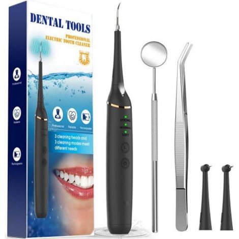 Beaute bien-etre - Jucnuz - nettoyeur de dents portable électrique nettoyeur de dents à ultrasons nettoyage de dents intelligent n (1/4)