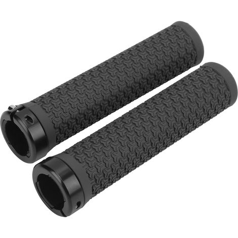 ZTTO Mountainbike-Lenkergriffe mit Einzelverriegelung, stoßdämpfende Gummigriffe, Schwarz (1/5)