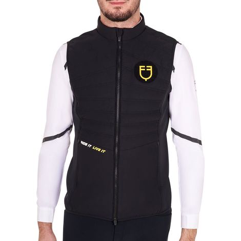 XL, Nero: Smanicato da uomo slim fit linea scuderia equestro in tessuto tecnico (1/5)