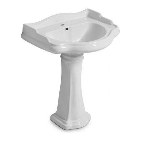 Cristina Ondyna – Colonne céramique pour lavabo rétro – Hauteur 640 mm – Brillant – Fixation murale – WCH6430