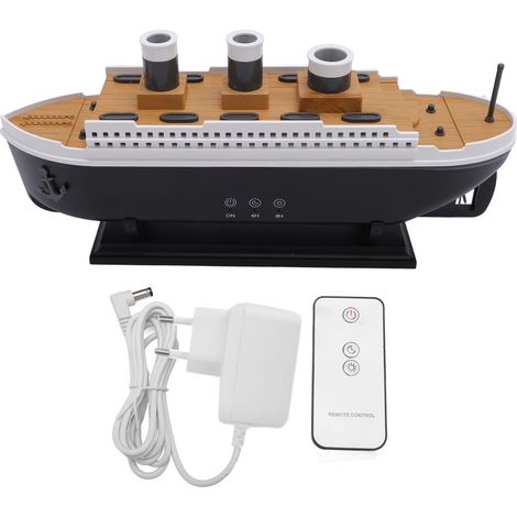 Diffuseur d'huiles essentielles de bureau 250 ml, motif bateau rétro, avec télécommande, idéal pour la chambre ou le bureau (prise UE). (1/5)