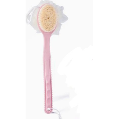 1 Brosse de bain, poignée longue courbée, exfoliant peau, massage corps, usage humide et sec (1/5)