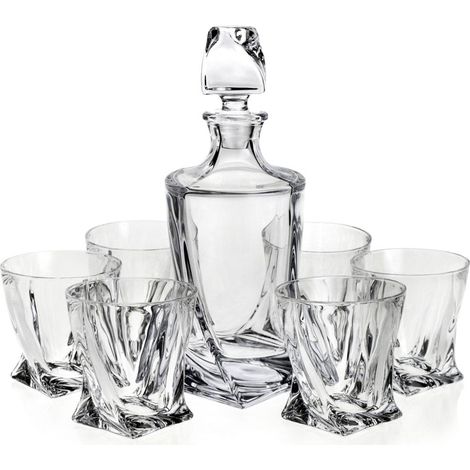 Set regalo con decanter e bicchieri da whisky, set per compleanno con alcolici