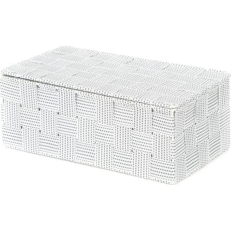 Boîte de rangement avec couvercle Stan L blanche - COMPACTOR - 27 x 15 x H.11 CM - Blanc (1/5)