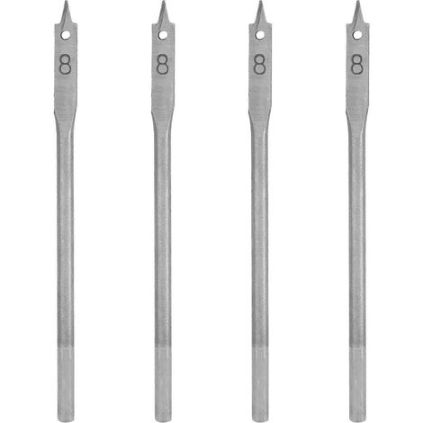 4-teiliges Set Spatenbohrer aus hochkohlenstoffhaltigem Stahl, Lochsäge für Holzbearbeitung, 8 mm