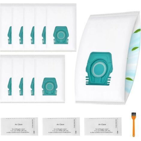 Lot de 10 Sacs D'aspirateur pour Miele Pure TU Sacs à Poussière Guard S1/L1 Silence/Junior/Allergy/Parquet XL/Flex/AllFloor/Performance/Cat/Dog/Comfort/Red Pulse Series avec 3 Filtres D’évacuation (1/5)