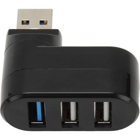 Hub USB Plug-and-Play, hub USB 3.0 rotante a 3 porte, compatibile con PC, laptop, ecc., supporta hot-plugging e trasferimento dati fino a 5 Gbps, rotazione di 90 gradi fino a 1... (1/4)