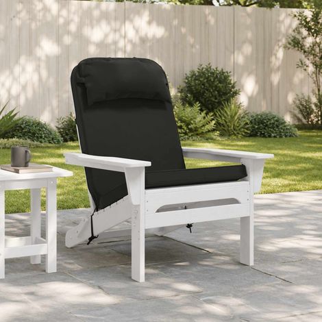 vidaXL Cojín para tumbona de sol 100% Poliéster Negro 55 x 124 x 5 cm (1/5)