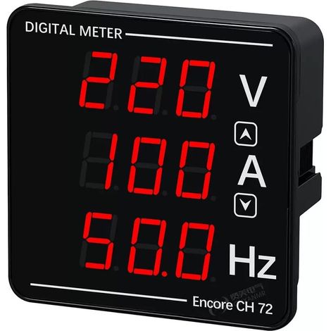 Multimètre AC Numérique 3 en 1 Voltmètre, Ampèremètre, Fréquencemètre Mesure Tension AC 50 500V, Courant 1 120A, Fréquence 10 99.9Hz Pour Usage Domestique et Industriel (1/5)