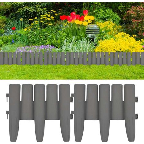 Rasenkanten 36 Stk. Grau 10 m PP