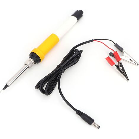 Fer à souder électrique 12V 40W portable pour voiture, avec pinces crocodile, outil de soudage auto, kit de réparation à clip batterie (1/5)