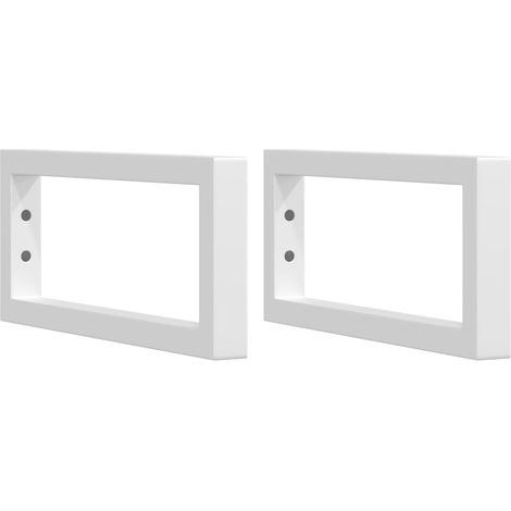 Maison Exclusive - Reggimensole per Lavabo 2 pz Bianche Rettangolari in Acciaio
