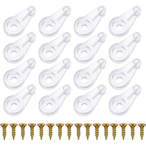 80 Stück Glasclips, Halteklammern, Klemmen mit goldenen Schrauben, transparente Zubehörclips für 4 mm dicke Glasmöbelrahmen (1/5)