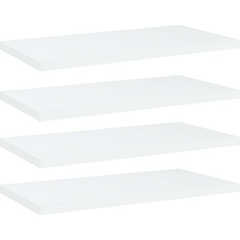Bücherregal-Bretter 4 Stk. Weiß 40x20x1,5 cm Holzwerkstoff